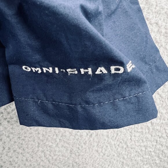 Columbia PFG Bahama II Men Shirt XXL Navy Blue Vent Fishing Omni Shade - Picture 6 of 12